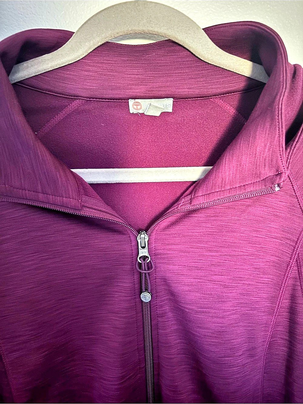 Talbots Hooded Fleece Jacket Purple - Picture 3 of 3